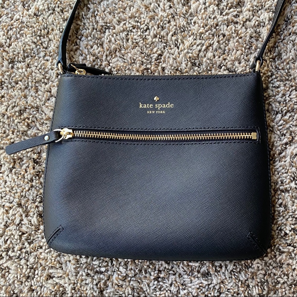 KATE SPADE NWOT Black Leather Crossbody Purse